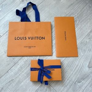 Louis Vuitton Small Gift Set Box bag ribbon and envelope